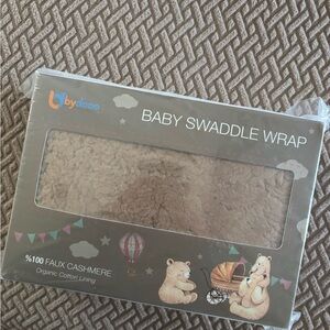 Baby Swaddle Wrap - Tan Faux Cashmere